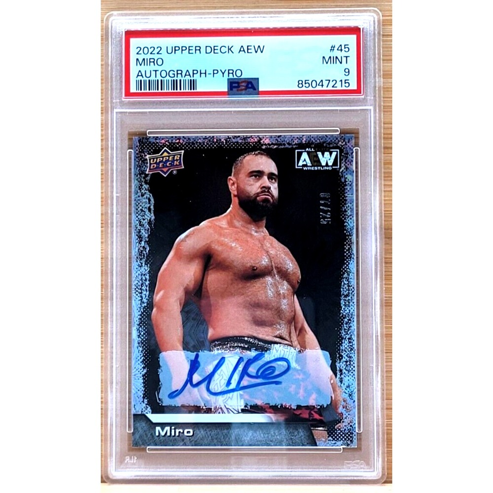 2022 UPPER DECK AEW MIRO PYRO AUTO PSA 9 #D/25